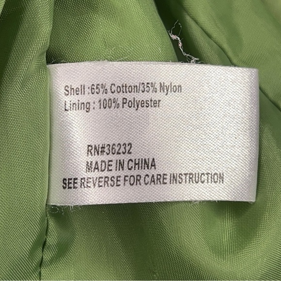 SMALL VINTAGE GALLERY BRAND WINDBREAKER JACKET COAT GREEN NYLON LINED HOODED - Picture 11 of 12